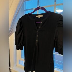 LOFT Black Short Sleeve Top